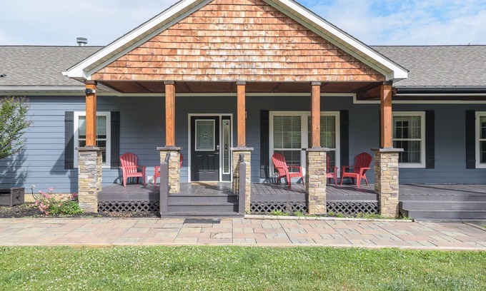 Arden House | Gorgeous home with hot tub steps from the river and minutes to downtown AVL!