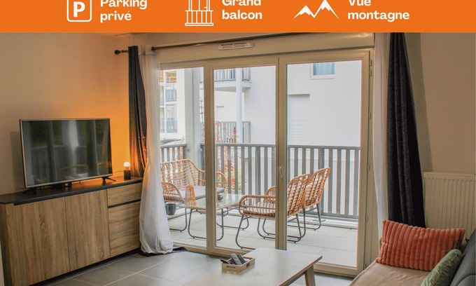 Sallanches Apartment | Grand T2 Cosy Proche Mont Blanc Lodge & B