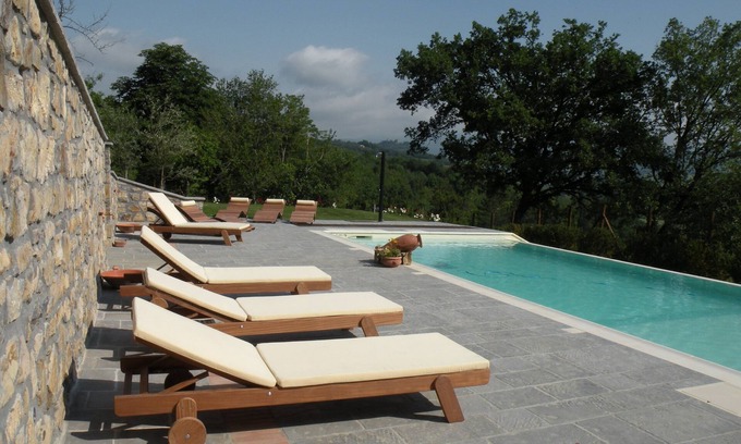 Borgo alla Collina Villa | great view! private jacuzzi pool, Villa with frescoes near Florence