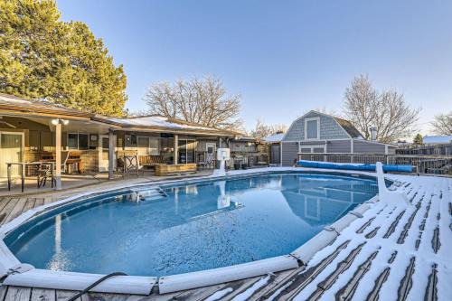 Arvada House | Guest Suite With A Pool A Hot Tub And A Fireplace In Arvada