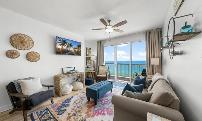 West Panama City Beach Condo | Gulf-Front Luxury | Private Balcony | Complimentary Beach Service