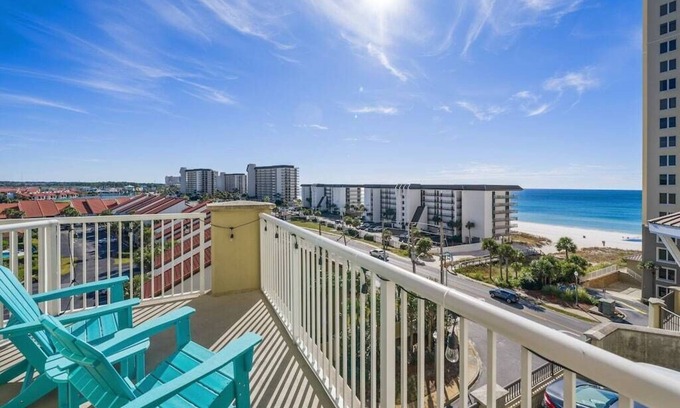 Panama City Beach Condo | gulf view! only 30 steps to the pool and hot tub!