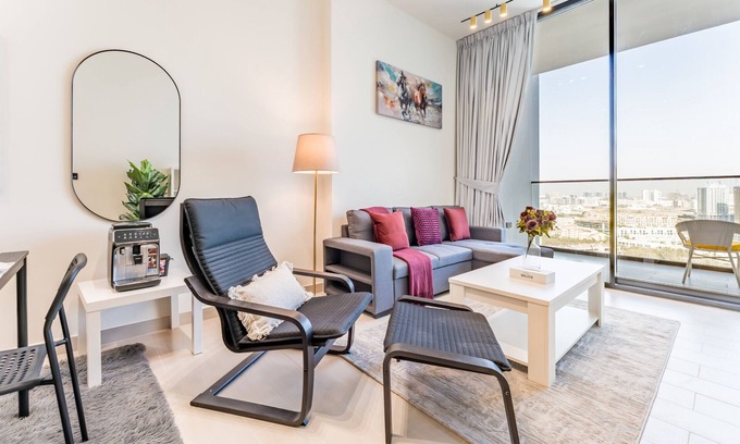 Jumeirah Village Circle Apartment | High-Rise 1BR with Community View and Large Balcony Near the Parks