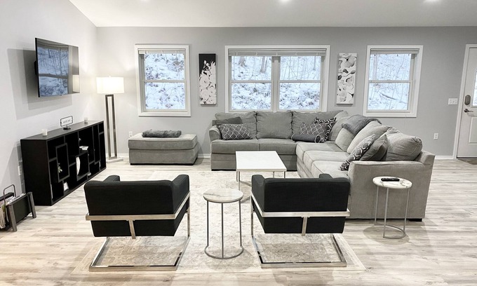 Maple City House | Hilltop Haven Down the Street from Glen Lake with lake access