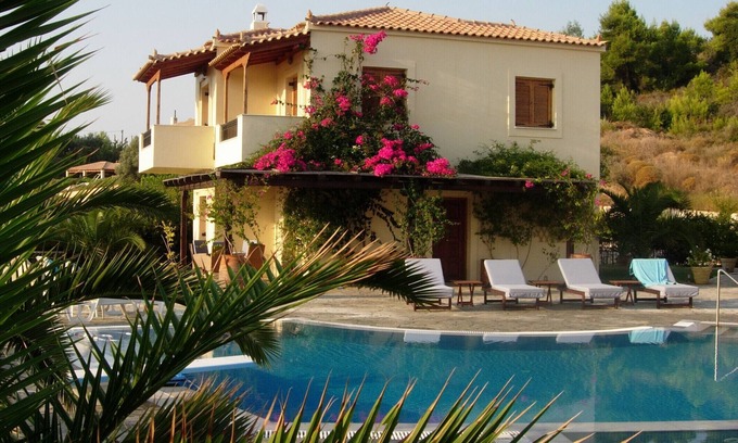 Petrothalassa Villa | Hilltop Villa With Spacious Surroundings & Guest House