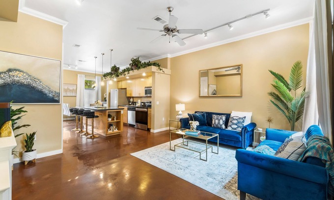 Old East Hill House | Hip & vibrant townhome near downtown with private patio, grill, AC, and WiFi