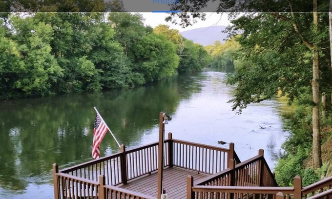 Benton House | Hiwassee River front 4BR 2 Full Baths 2 half baths, screened porch, decks + dock