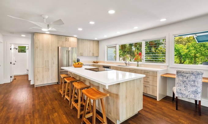 Hanalei House | Hoaloha- Few Steps to Hanalei Bay+AC & Hot Tub