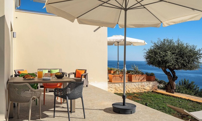 Skala Apartment | Holiday Apartment "Joy Aqua" with Sea View, Balconies & Wi-Fi