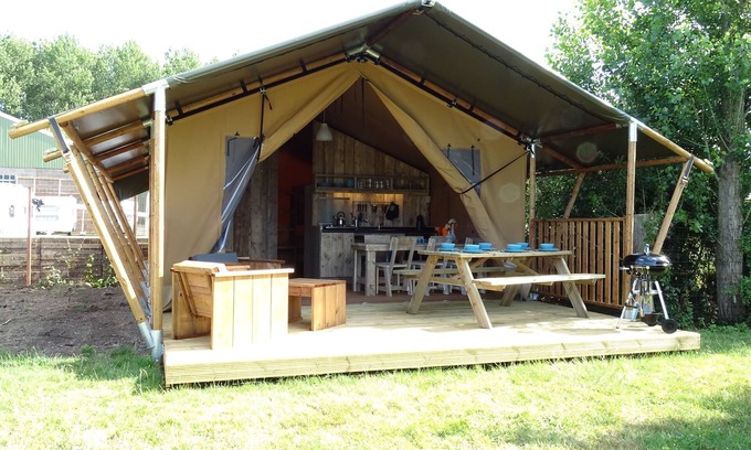 Kamperland RV Rental | Holiday home in Kamperland, near beach and sea, safari tent for 6 persons