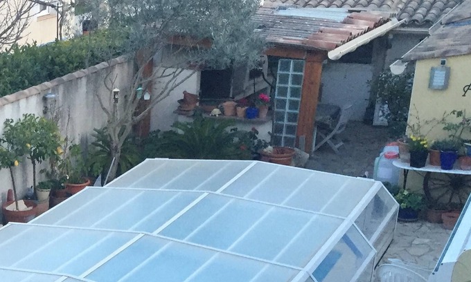 Lunel-Viel Apartment | Homerez - Nice studio 10 km away from the beach for 2 ppl. with shared pool