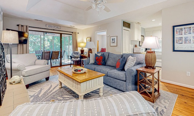 West Beach House | Homey cottage with pool near beach access & golf