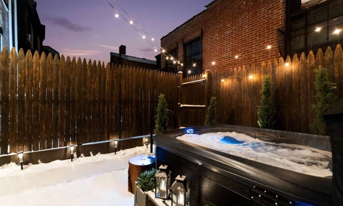 Lawrenceville House | ★HostWise Stays★ Hot Tub, King Bed, Cabin Vibes in Lawrenceville!
