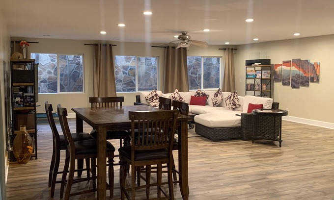 Draper House | Huge private entrance newly finished basement apartment