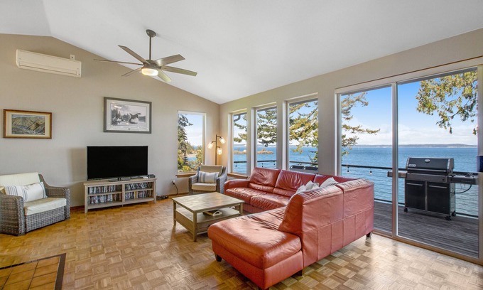 Port Ludlow House | Impeccable views of the Sound complete with hot tub & pool table