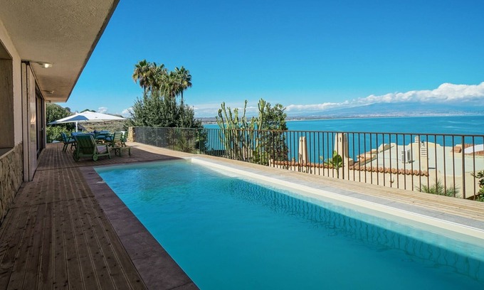 Costa Saracena-Castelluccio Villa | Indipendent Villa with private pool and a stunning view in front of Etna Volcano