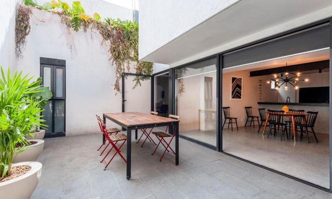 Roma Norte Apartment | Industrial 1BR with Private Terrace in Roma Norte