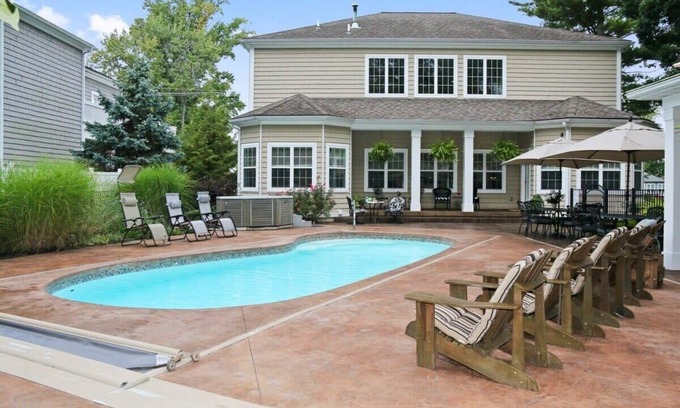 South Haven House | Inn Like a Lamb | Pool, Hot Tub, Fire Pit, Putting Green | Dog Pet Friendly