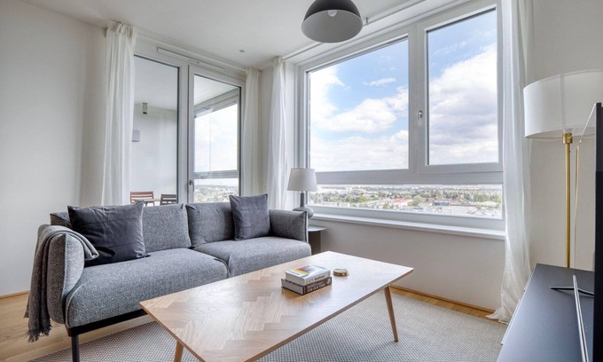 Donaustadt Apartment | Inviting Donaustadt 1BR w/Pool, Gym & Elevator, nr U1, by Blueground