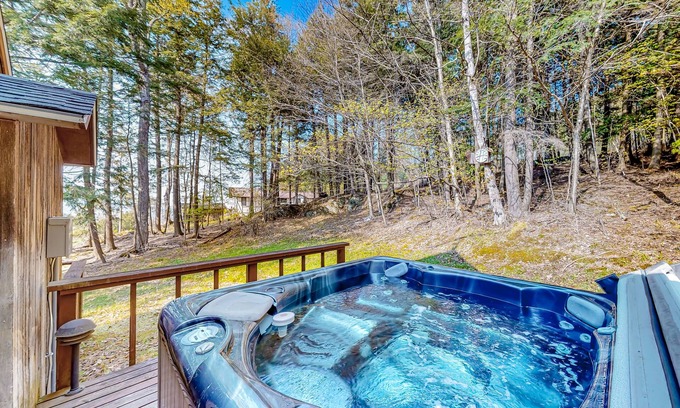 Waitsfield House | Inviting home with hot tub, mountain view, skiing & firepit