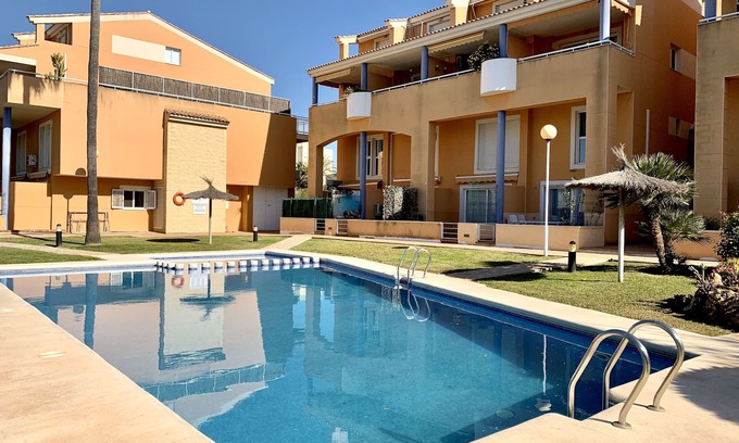 Javea Apartment | Javea, Cala Blanca,nBeautifully furnished, modern ground floor aptm by the pool.
