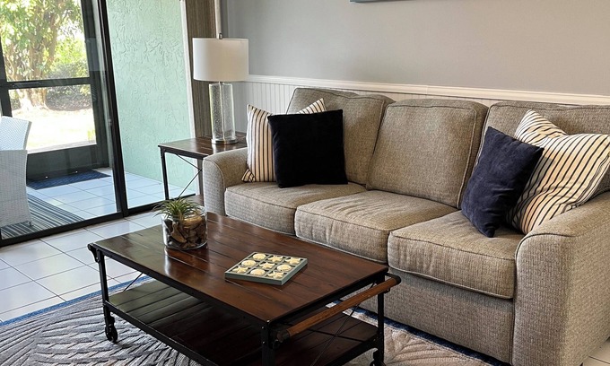 Fort Pierce Condo | Just Beachy! LOW FALL RATES WITH FREE GOLF, POOLS, TENNIS, PICKLEBALL! 1st FLOOR