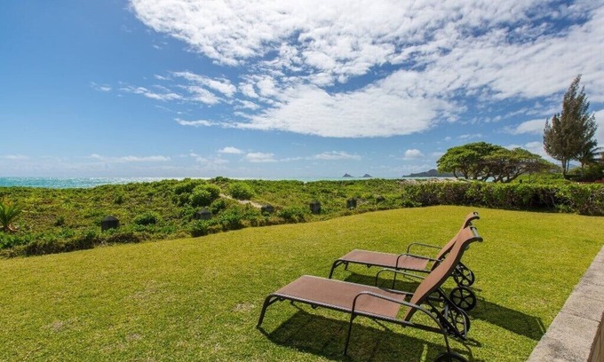 Kalama Tract House | Kakela Kai, Beachfront Kailua Home, Private, A/C