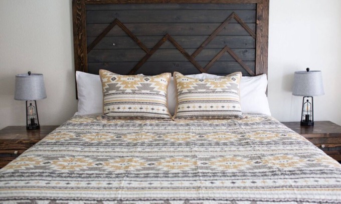 Encampment Apartment | King Room Retreat: Rustic Escape by Platte River