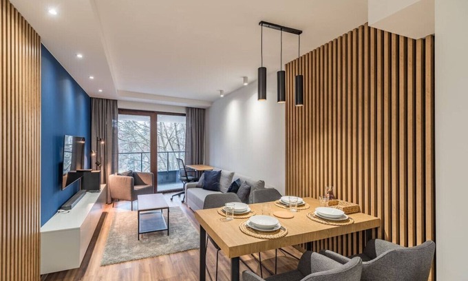 Krowodrza Apartment | Kraków Business Suite - 47m2, Balcony and Parking by Rentujemy