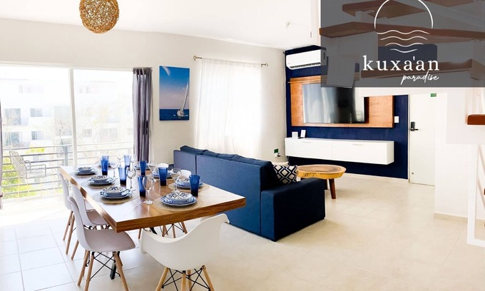 Puerto Juarez Apartment | Kuxaan Paradise Penthouse Roof Terrace & Grill