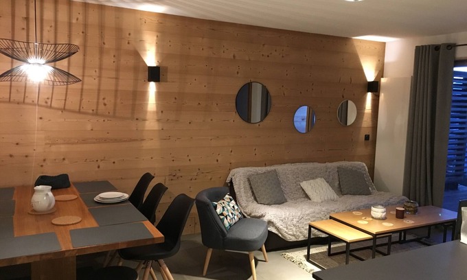 Arc-1800 Apartment | L'écrin-Arcs1800. High standing apartment Sauna hammam fitness