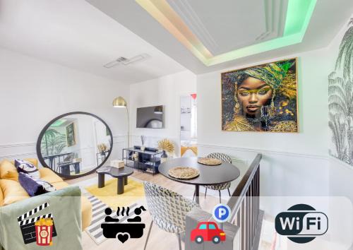 Aulnay-sous-Bois House | L'Ecrin d'Or - Jacuzzi, Cinéma, 10 min gare à pied