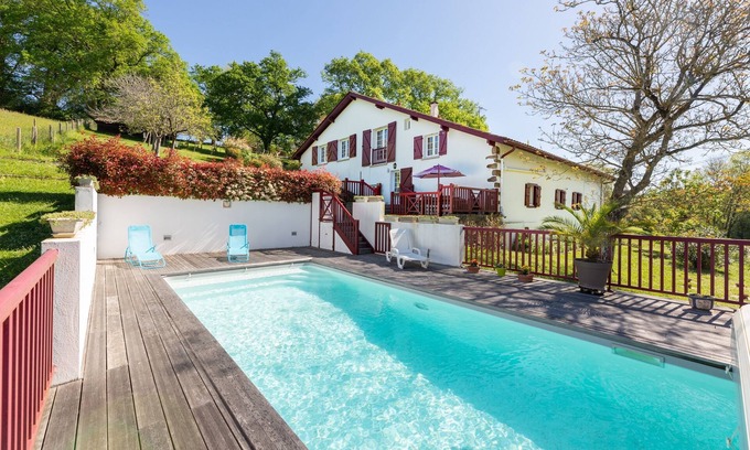 Amorots-Succos House | L'Errekaldea - Vue montagne et piscine privée