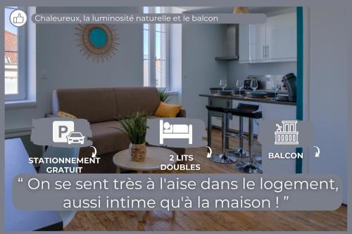 Bourg-en-Bresse Apartment | La Girelle -4 pers- Balcon- parking gratuit