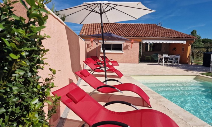 Pomport House | La Grange des Vignes Maison vue sur la Vallée aux Milieux des Domaines de vin