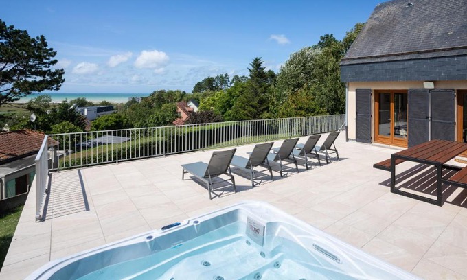Criel-sur-Mer Villa | La Villa Maxine, vue mer et spa