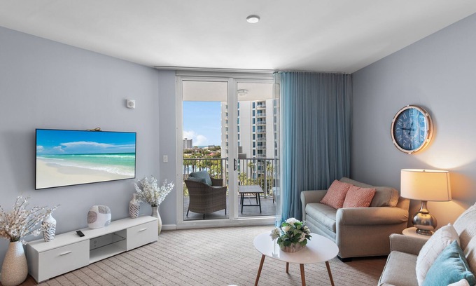 Fort Walton Beach - Destin Condo | 🌴Lagoon Pool-Partial Gulf View-Walk to beach-Beach Shuttle-Palms Resort #1603⛱️