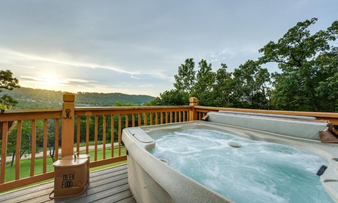 Blue Eye House | Lake-View Home in Blue Eye with Hot Tub and Fire Pit!