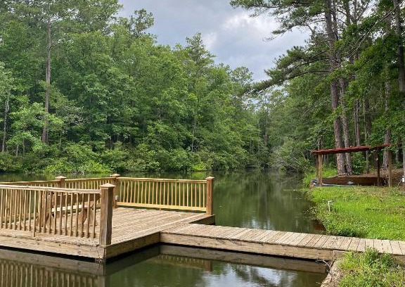 Pine Mountain Valley House | Lakefront Hamilton Cabin with Dock and Fire Pit!