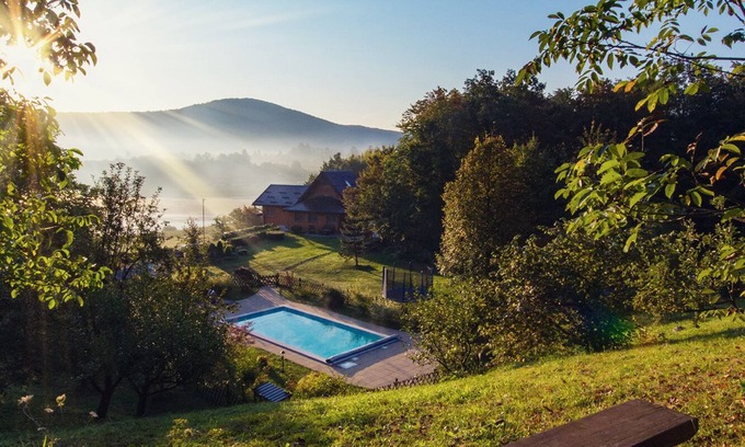 Ogulin Villa | Lakefront Villa Jelenic By Bertovic in Croatia with a squash court, gym, cinema