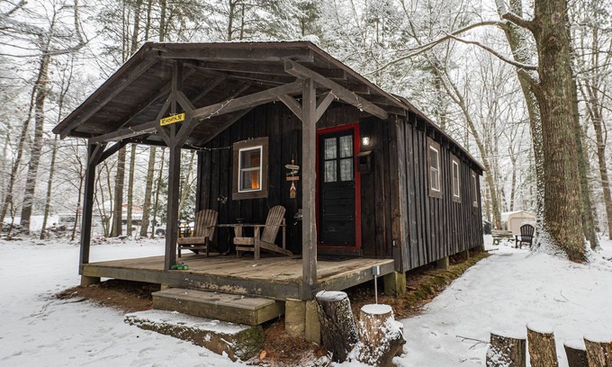 Voluntown Cabin | Lakeside Cabin on Beach Pond with Sauna and Beach Access