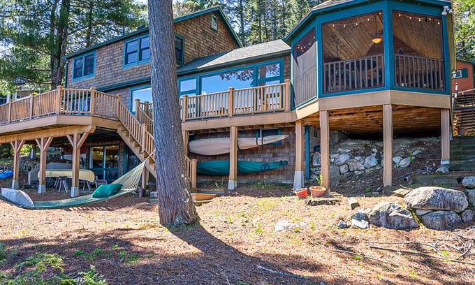Alton Bay House | Lakeside cottage with Lake Winnipesaukee views & private boat dock, dog-friendly
