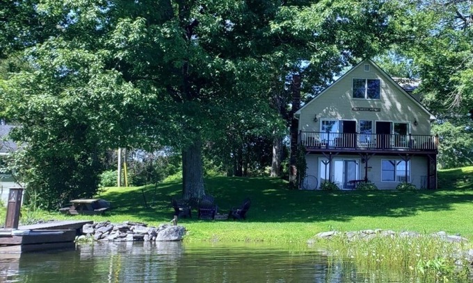 Vassalboro House | Lakeside house on Webber Pond with a small beach and stunning, peaceful views.