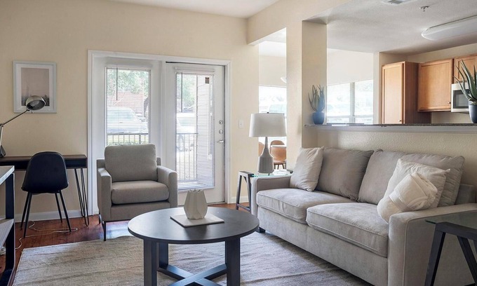 Sweetbriar Apartment | Landing | Modern 1BD, Courtyard, Pool