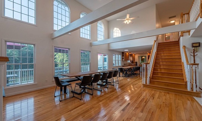 Lansing House | Lansing Orchard · Sleeps 29, 8300 sq ft house, 6 acres, stocked pond