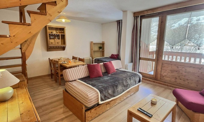 Val-d'Isere Apartment | Large loft studio with covered garage in Val d'Isère