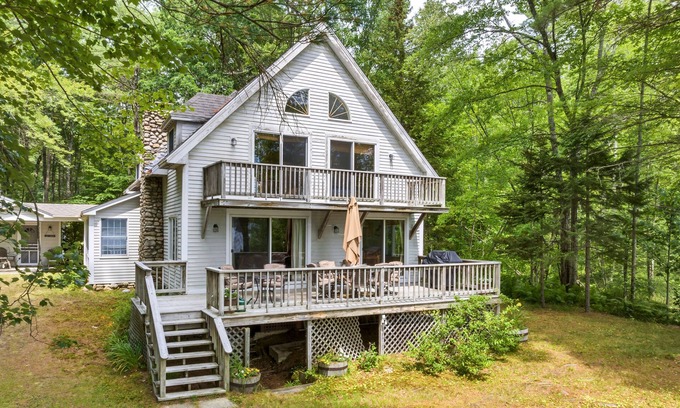Moultonborough House | Large Sandy Beach on Lake Kanasatka minutes from hiking trails