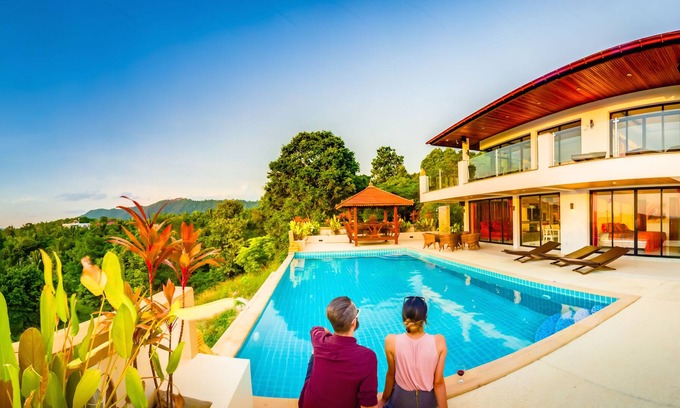 Ko Lanta Villa | Large sea view swimming pool! Luxury Villa 4BR Mountain House, Long Beach