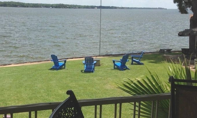 Enchanted Oaks House | Large Waterfront - Enjoy great lake relaxation outside and fun gaming inside!