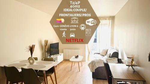 Bellegarde-sur-Valserine Apartment | Le Dolcevita Magnifique T2 à 10min de la gare à pieds